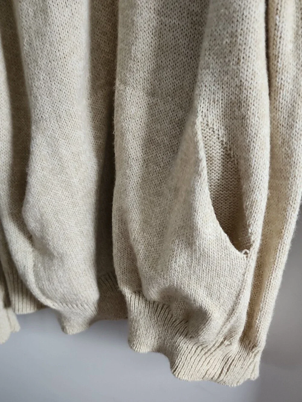 NWOT Boutique Argentinian Knit Full Zip Mock Neck Sweater Cardigan - Size Large